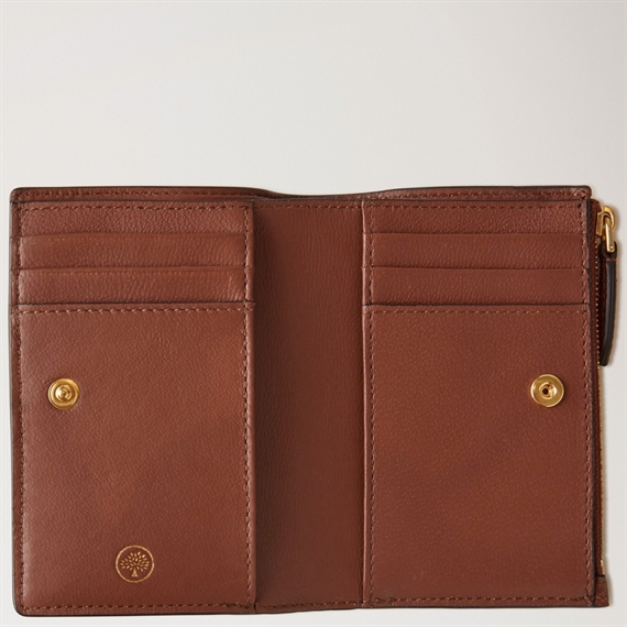 Mulberry Continental Bifold Zipped Wallet Oak 
